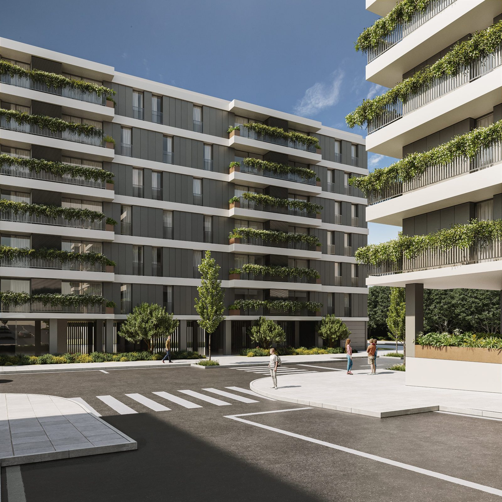 Edifício de apartamentos de construção nova